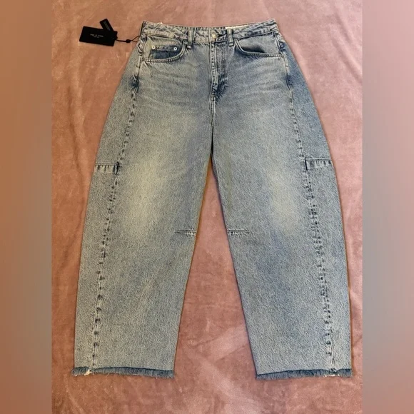 NWT rag & bone Charlie High-Rise Barrel Jeans size 29 - Picture 1 of 9